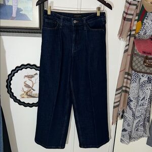 Banana Republic Dark Blue pleated Ankle Jeans